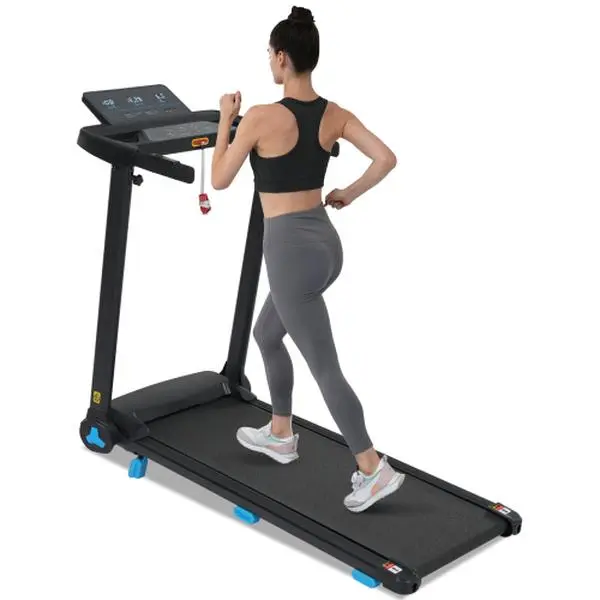 SAYGOGO 3.0HP Motorized Compact Fold Treadmill - 8% Incline, Bluetooth, USB & Type-C Charging, Heart Rate Monitor, 300 LB Capacity Home Running Machine (Incline Folding Treadmills), Compact Fold Treadmills