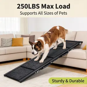 Ultra-Wide Folding Pet Ramp - Super Sturdy & Anti-Slip for Small & Large Dogs & Cats