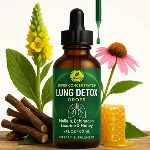 Viral Lung Detox Drops – Ultra-Strength Mullein Formula for Deep Lung Cleanse, Clear Breathing & Daily Respiratory Support – Honey Enhanced – 2 fl oz