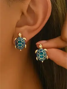 Hypoallergenic Cute Turtle Stud Earrings - Fashionable Jewelry for Women's Daily Wear, Party & Casual Outings, Ear Studs, Trendy Jewelry