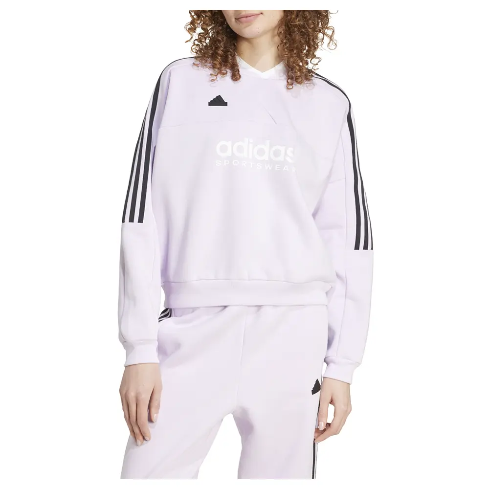 adidas Womens Tiro Cut 3-Stripes Fleece Sweatshirt Soccer Cleats  - Purple