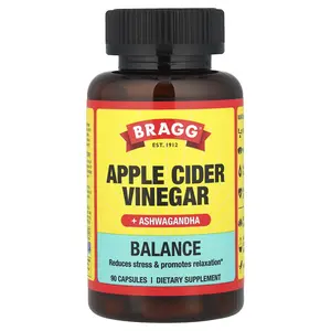 Bragg Apple Cider Vinegar + Ashwagandha, 90 Capsules