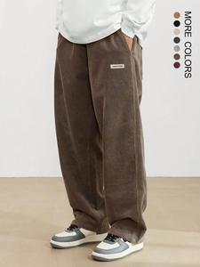 men's loose solid patched drawstring waist pants, casual comfy straight leg trousers for summer, fashion men's bottoms for daily wear, fall clothes, downtown girl clothes, pants for men, mens pants, classic mens clothing