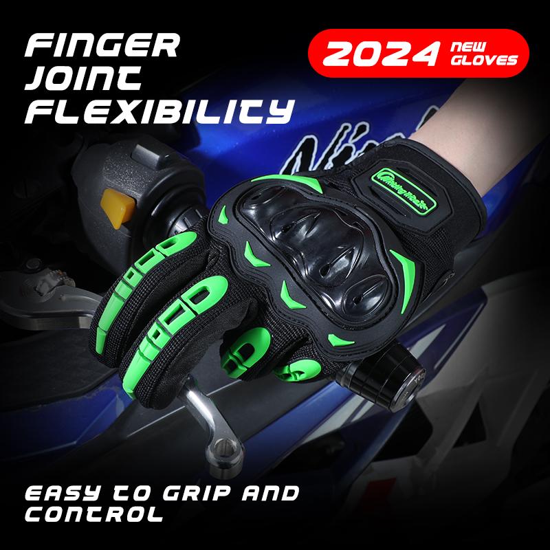 Wear-resistant and non-slip motorcycle riding gloves for men and women, breathable for all seasons, touchscreen compatible, protective and crash-resistant, ideal for outdoor motocross