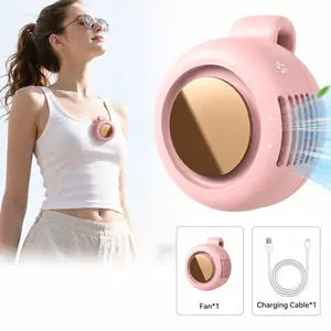 Fan Portable Bladeless Mini - Quiet, Three-speed Adjustable Waist Fan, Hands-free Cooling, Rechargeable Rotating, Great for Travel, Outdoor, Office and Gift