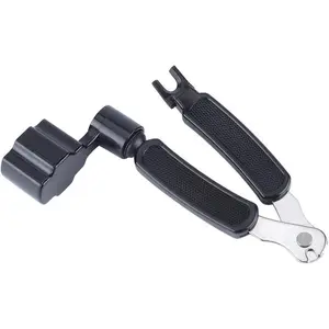 Professional Guitar String Winder  and Bridge Pin Puller, Guitar Repair Tool Functional 3 in 1 (Black)