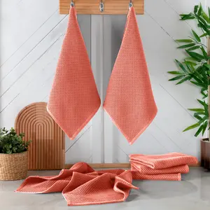 Mocassi 6-Pack Turkish Cotton Waffle Wave Kitchen Towels