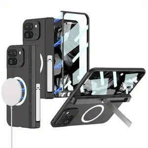 For Google Pixel 9 Pro Fold Magnetic Mobile Phone Case, Folding Screen Full Protection Case, Supports Wireless Charging Shockproof martphone Cellphone