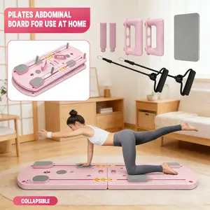 8-in-1 Multifunctional Folding Stretch Board Made of PP Material Safe Reliable Resistant to Deformation with Stable Design Home Fitness Equipment with Resistance Bands Compact Easy to Store Perfect Gift