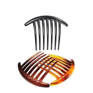 3 count Plastic Hair Side Combs  Twist Comb Tortoise Side Combs Hair Clip Comb Accessories with Seven  for Women Girls Hair Combs Styling Tools and Appliances