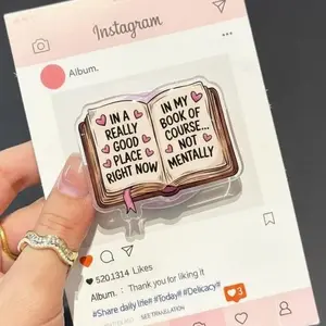 Cute Book Lover Phone Grip – Funny Reading Quote Pop Socket