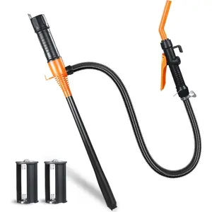 Portable Battery-Powered Fuel Pump, Hand Fuel Pump, Water & Fuel Transfer Pump, Gasoline Extractor Pump with 4ft Oil Hose, Suitable for Lawn Mower, Boat, Car, Motorcycle