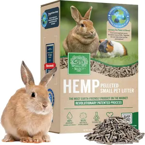 Hemp Pelleted Bedding, Non-Clumping, Biodegradable Animal Bedding, Eco Friendly Odor Control for Rabbits, Hamsters, Guinea Pigs and Other Small Pets, 20 lb