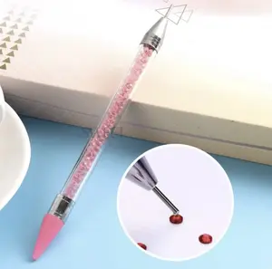 Double-Ended Rhinestone Painting Pen with Applicator for Easy and Precise Placement on Natural, Fake, and Acrylic Nails