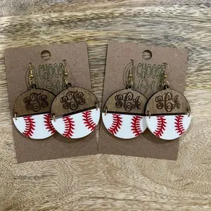 Baseball Earrings