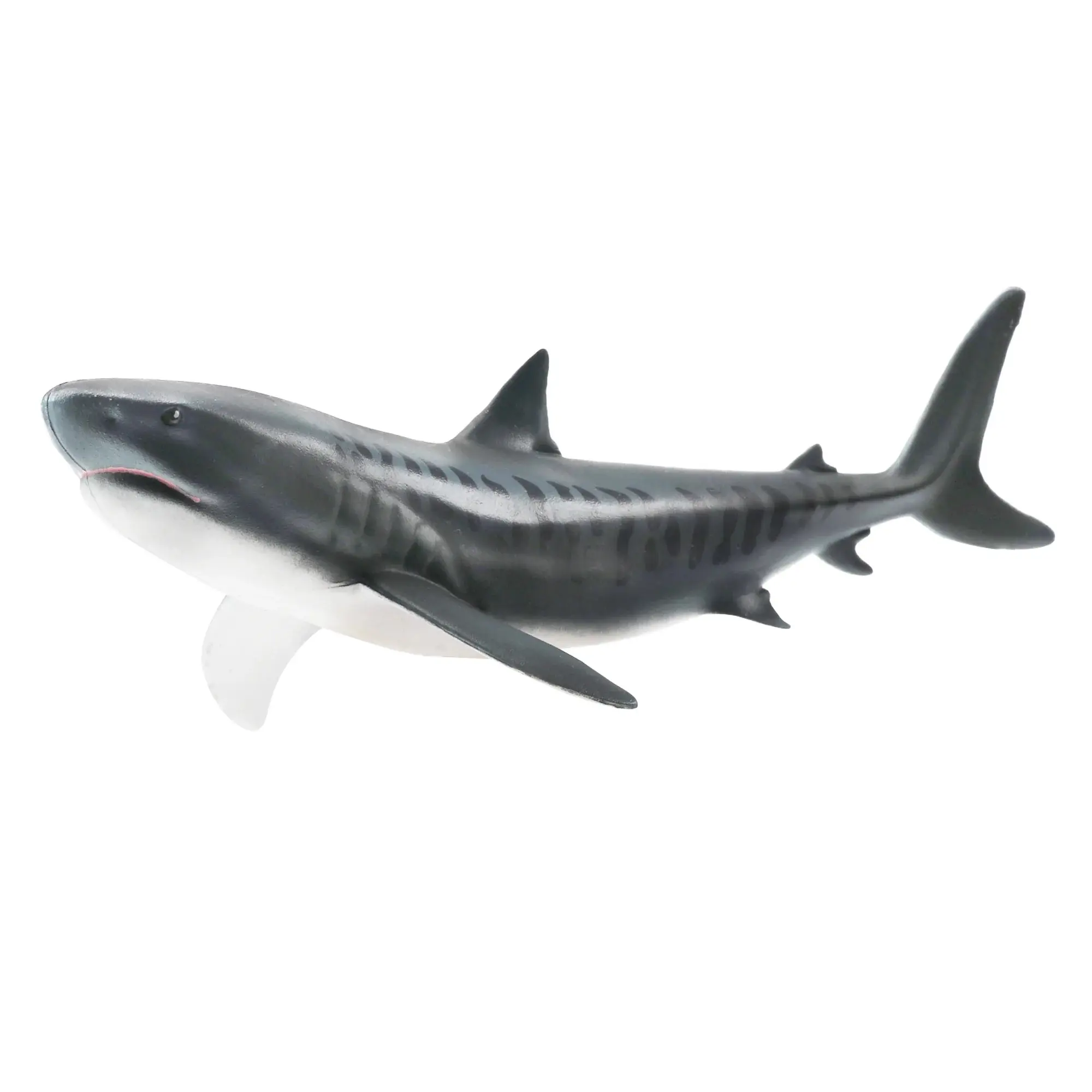Toymany Hand-Painted Tiger Shark Figurine – Realistic Marine Animal Model, Perfect for Early Education, Montessori Sensory Play, Cake & Party Decorations, Desk & Home Décor, Thoughtful Gifts, and Collectible Figurine