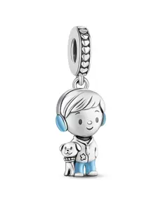 1Pc New Design Boys Puppy Charm Beaded Charm DIY Jewelry Making Kit for Bracelet Creative Craft Material Holiday Gift Pendant Women Birthday Gift Daily Wear Accessories Bangle Charms