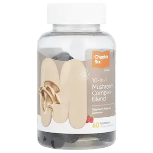 Zahler 10-in-1 Mushroom Complex Blend Gummies, Raspberry, 60 Gummies