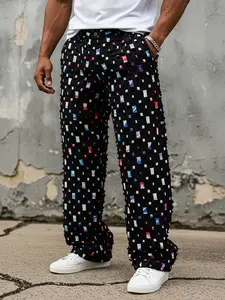 Men's Jeans Baggy Denim Pants Loose Fit Black Casual Trouser Menswear Breathable Streetwear