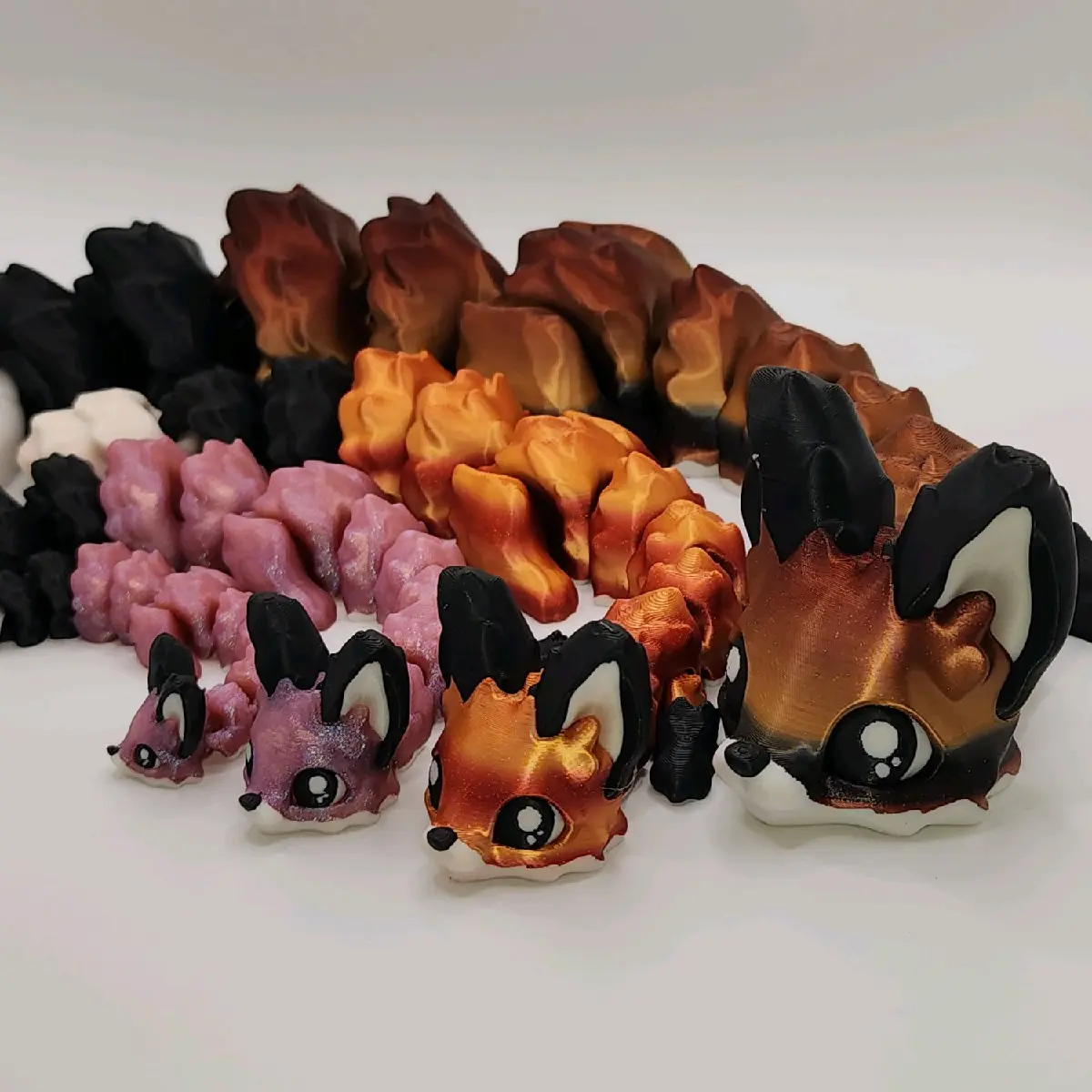 Articulated Yuna Ferret Fox Statue - Decorative 3D Printed Figure