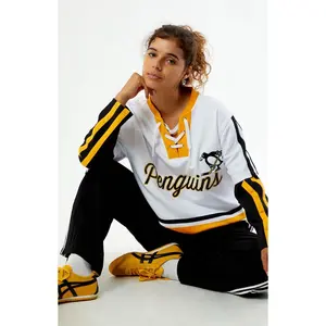 WILD COLLECTIVE Women's x NHL Pittsburgh Penguins Layered Long Sleeve Hockey Jersey