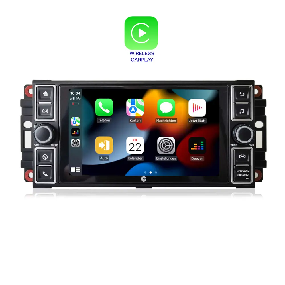 Integrated Audio JK Jeep Wrangler Head Unit Wireless CarPlay/Android Auto Waterproof On-Board Navigation Android Radio for Jeep
