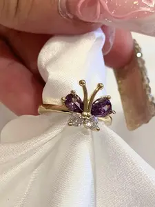 Adjustable Purple Pretty Ring