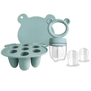 Freezer Tray with  Popsicle Molds -  Fruit Feeder and Breastmilk Teether Combo