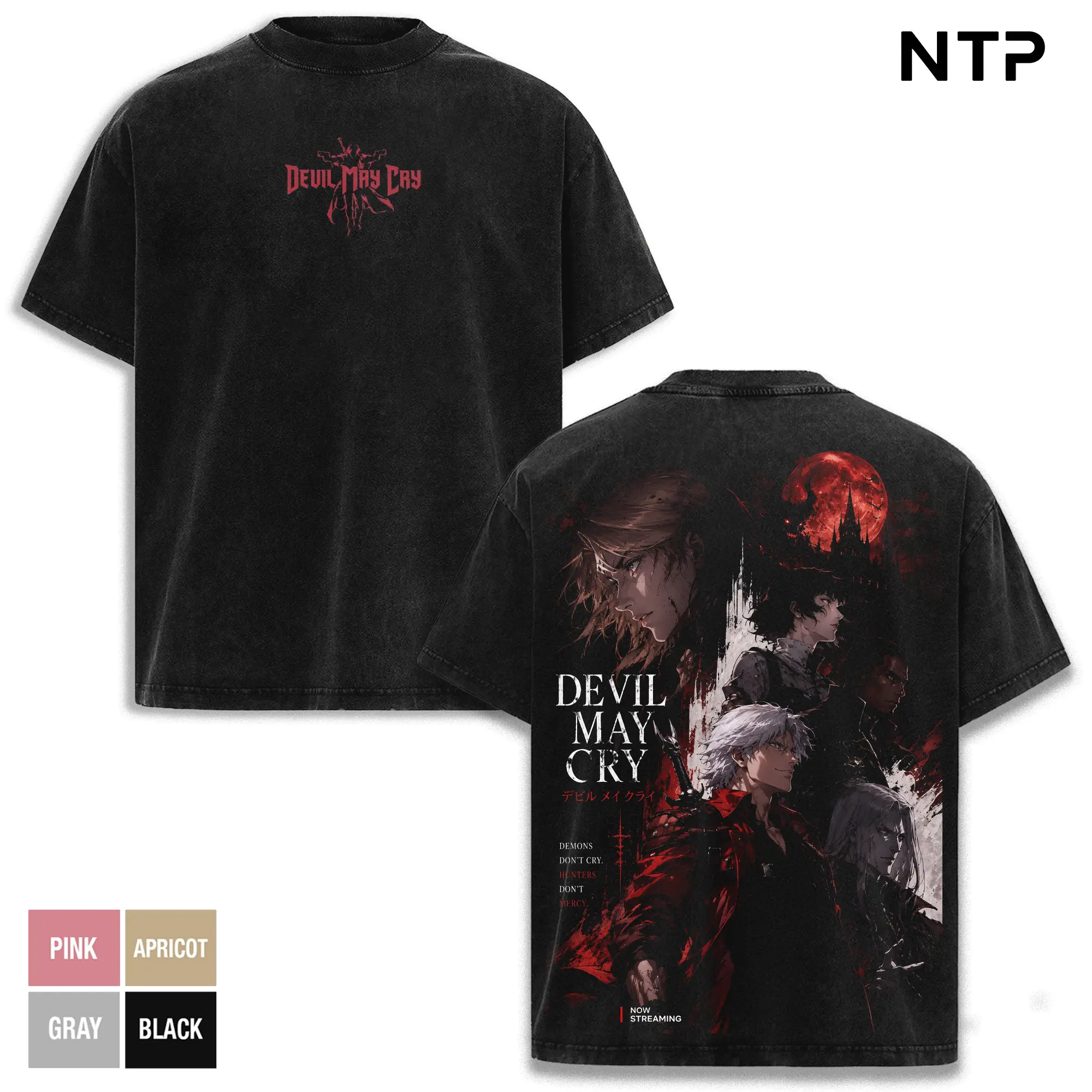 Devil May Cry Graphic Shirt Vergil Yamato Sword Pop Art Vintage Washed Oversized T-Shirt Dark Fantasy Hoodie Son Of Sparda Edgy Streetwear Y2K Merch Tee Gift For Game Fan Clothes
