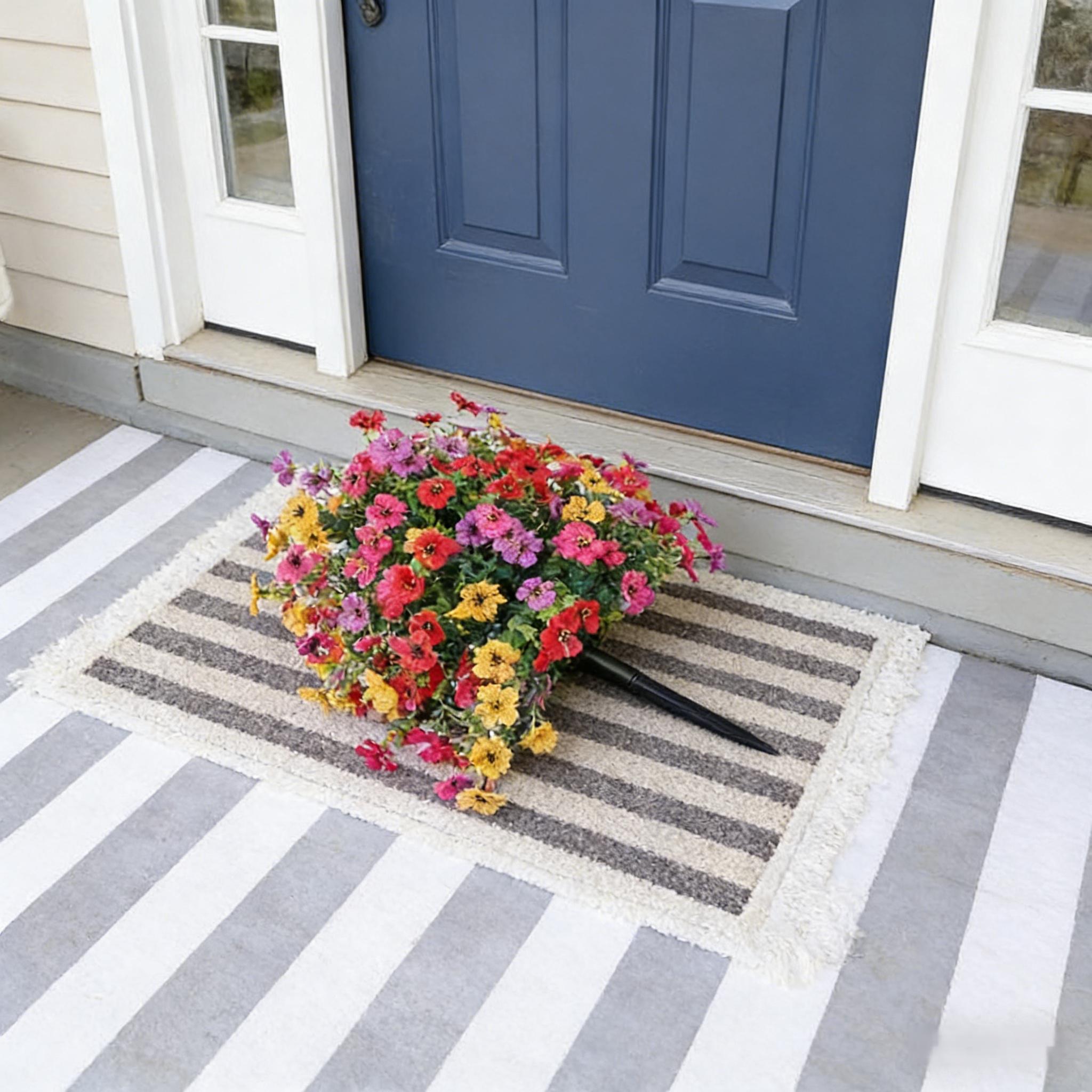 Indoor & Outdoor UV-Resistant Artificial Flower Decorations Easy Install Multicolor Plant for Vases Porches Patios Garden Decorative Bouquet