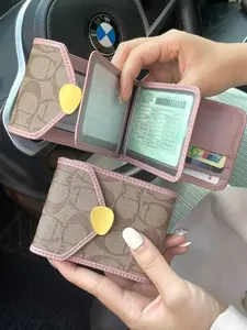 New Women's Driving License Leather Case, Two-In-One Driver's Permit Card Holder, High-End Protection Cover, Premium Quality