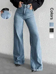 Baggy Pants for Women, Casual High Waist Wide Leg Jeans, Comfortable Stretch Denim, Trendy Streetwear Style, Perfect for Daily Wear