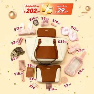 Gift Box 16-Piece Set Box, including 3in1 Crossbody Bag, Self Care Gifts, Care Package, Anniversary Gift Basket, for Mother, Wife, Friend, Sister, Her