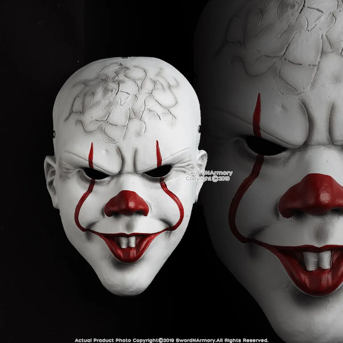 Halloween Realistic Pennywise Clown Mask Resin Adult Costume Party Prop Cosplay