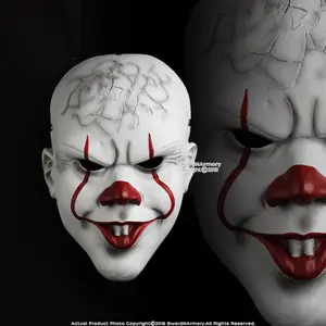 Halloween Realistic Pennywise Clown Mask Resin Adult Costume Party Prop Cosplay