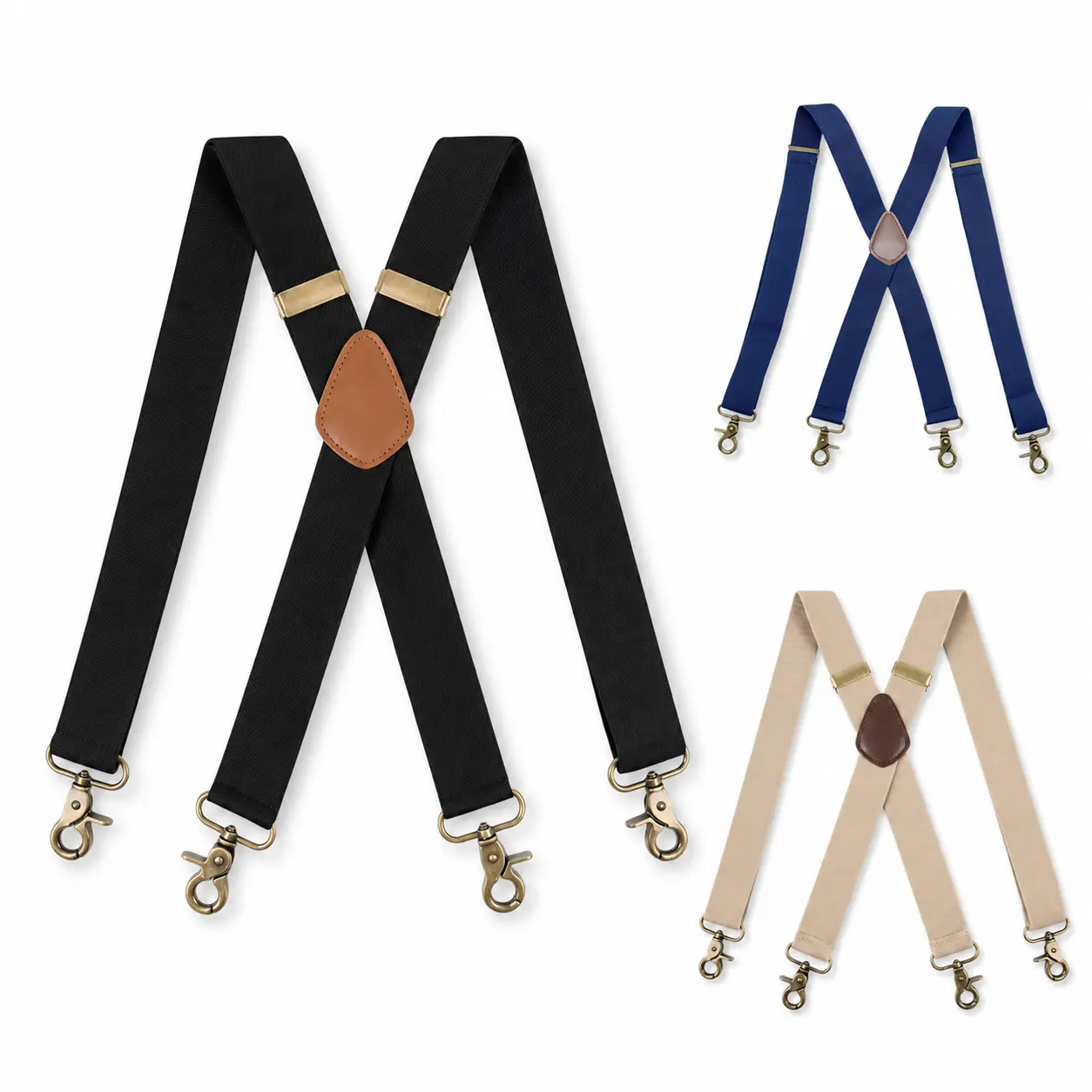 X-Back Work Suspenders  Heavy Duty & Adjustable Fit for Men Women
