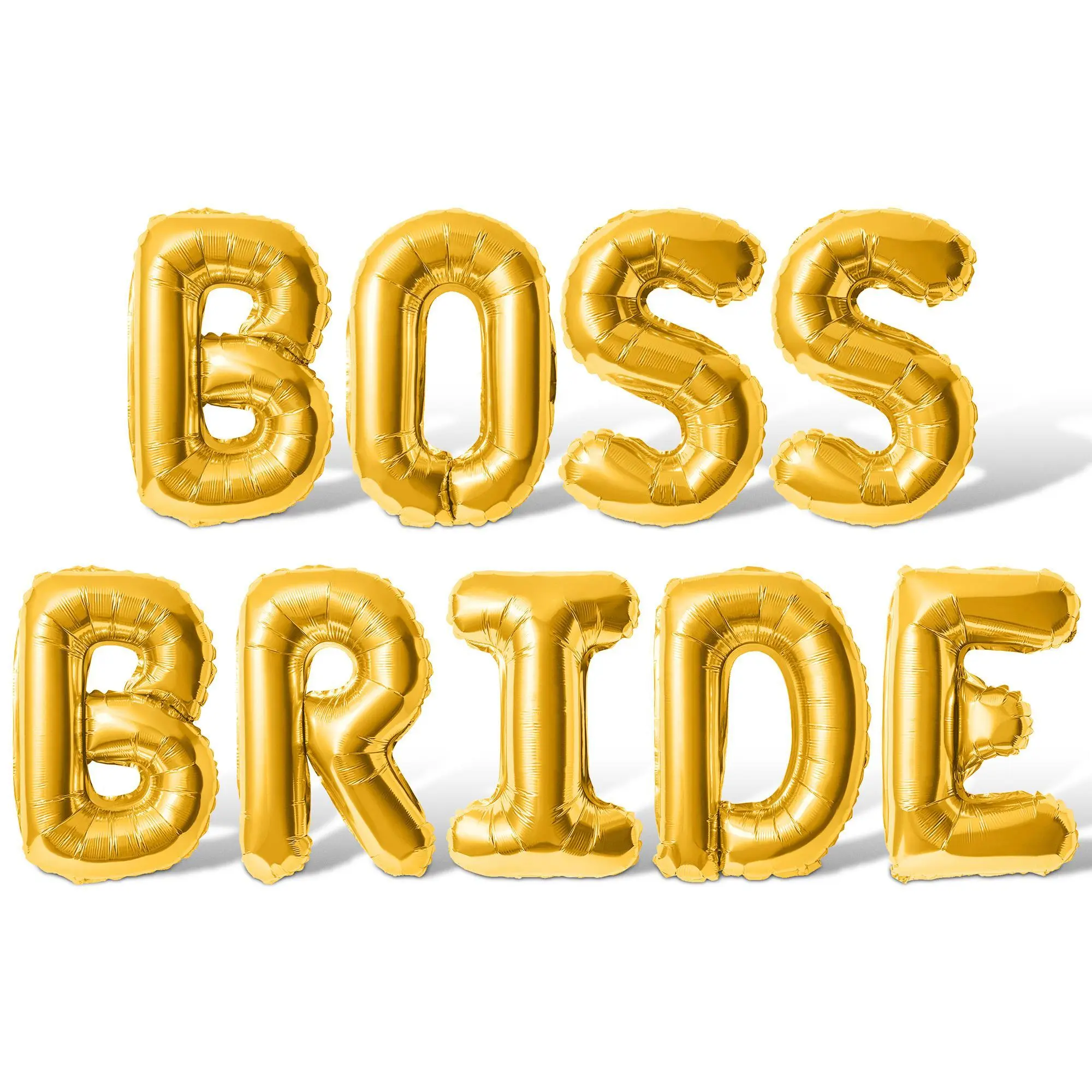 Letter Balloons - BOSS BRIDE 16" Inch Alphabet Letters Foil Mylar Balloon Bachelorette Party Banner
