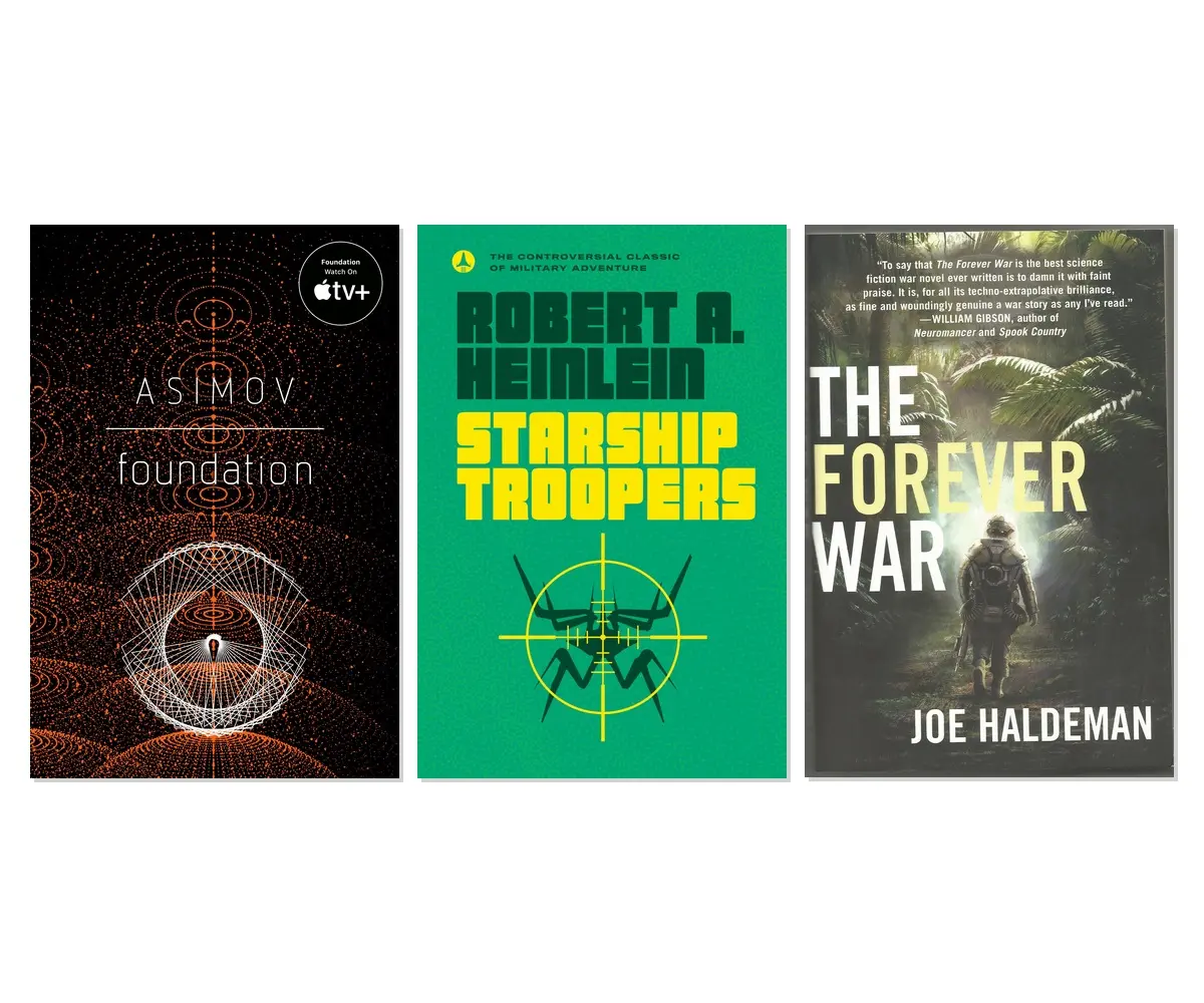 Science Fiction Classics 3-Book Collection - Foundation, Starship Troopers - Paperback