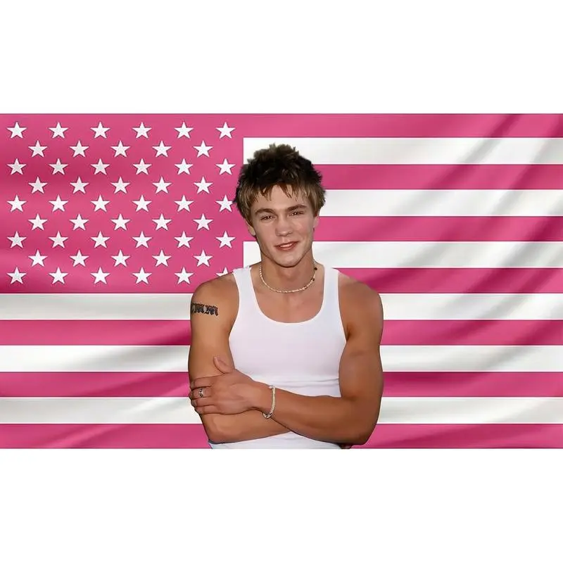 Tapestry Art tapestry Chad Michael wall hanging national pink murray american flag poster blanket suitable for college dorm cave bedroom living room pink flags for bedroom merch fan gift