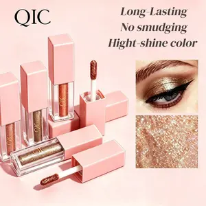 High Impact Liquid Glitter Eyeshadow Makeup, High Pigment, Metallic Shine, 1-Swipe Coverage, Quick Dry, Long Lasting, Multiple Shades, Smooth, Beginner-Friendly festival makeup supply