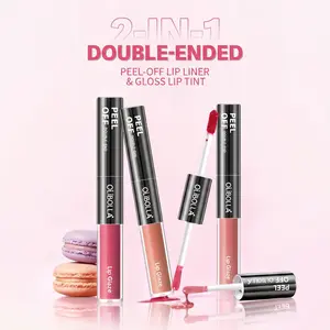 OLIBOLLA Peel Off Lip Liner & Plumping Gloss Duo | 24H Waterproof Lip Stain Tattoo | Viral Lip Combo halo glow