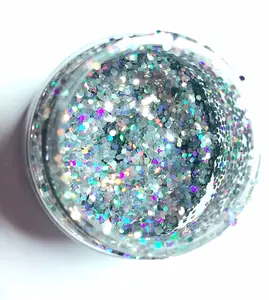 LiTT Holographic Glamdoll Glitter - Nail Art Decoration with Fine, Chunky, Jumbo Textures