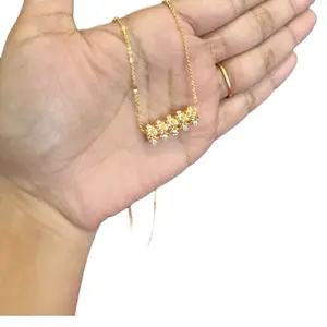 Traditional Nepali AD Chain Tilahari Necklace - Ornate Traditional Necklaces, Chain Jewelry, Chain Jewelry Necklaces