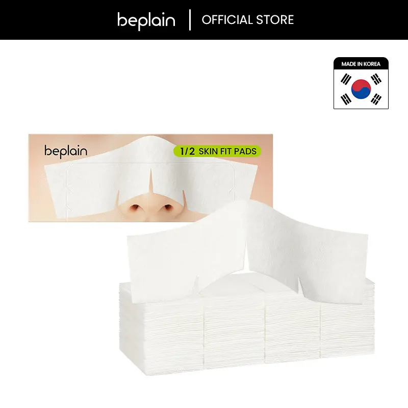 Beplain Large-Size Face Cotton Pads - Unscented 0.0 oz Facial Cleansing Tools, Gentle & Smooth Contour-Fit Skincare Pads for Pore Control, Ideal for Normal & Sensitive Skin