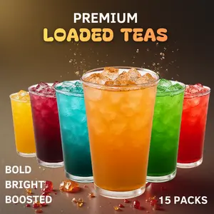 Nutra Light Loaded Tea - 15 Packets of Sugar-Free Energy Drink Powder Mix with 240 mg Caffeine & Vitamins B & C - Low Calorie Hydrating Beverage for On-the-Go