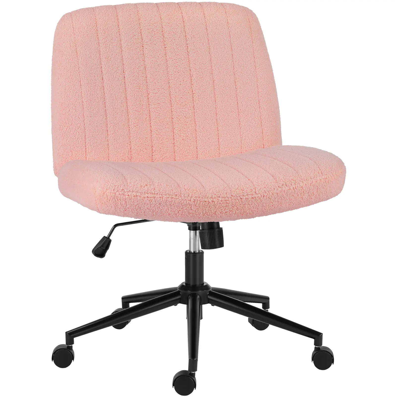 【Super Sale】Height Adjustable Criss Cross Chair with Wheels- Armless Desk Chair  Wide Swivel Reading Chair,dorm essentials,home decor