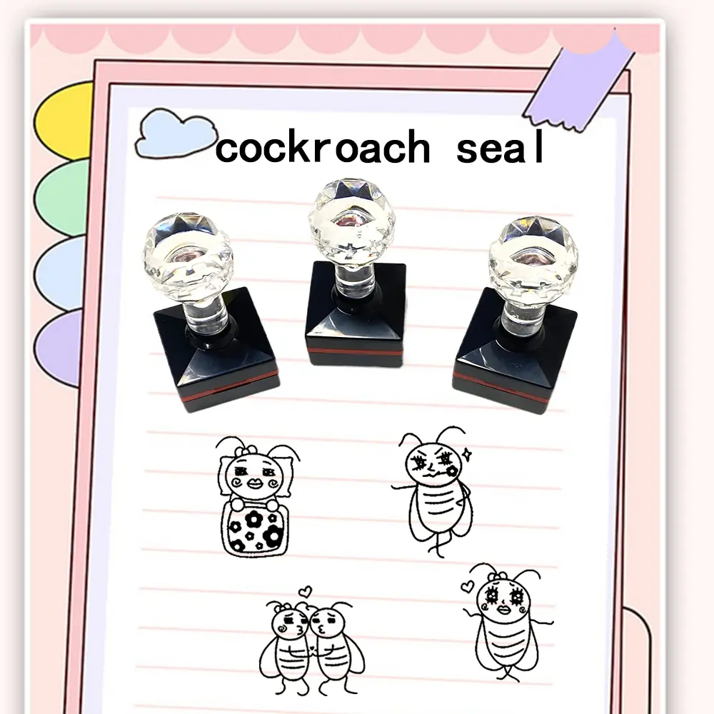 Funny Cockroach Pattern Stamp for Fun Classroom Activities, Unique 3D Design with Light-Sensitive Stamp Ink, Ideal for Crafting