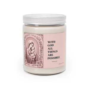 With God All Things Are Possible Candle 9oz Soy Jar | Religious Prayer Candle