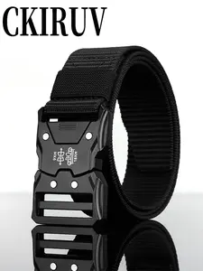 Unisex Tactical Nylon Belt, Multifunctional Outdoor Sports Waistband, Breathable Canvas Weave, Quick Release Design, Comfortable and Durable