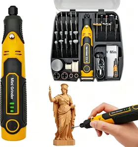 Resin Drill 3D Printed Resin Cured Sanding and Polishing Tool Kit, Mini Tepy-C Cordless Electric Rotary Sander with 58 Attachments for Drilling, Sanding and Polishing 3D Printed Resin Models